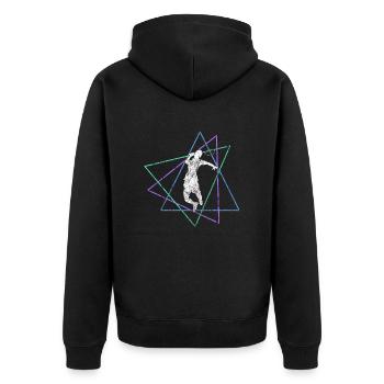 Badminton - Veste à capuche bio Premium Unisexe - noir - Dos - Nico (187cm)