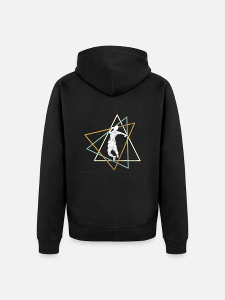 Badminton - Unisex Premium Organic Zip Hoodie - black