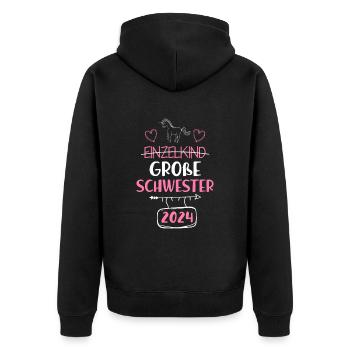 Grande Sœur 2024 - Veste à capuche bio Premium Unisexe - noir - Dos - Nico (187cm)