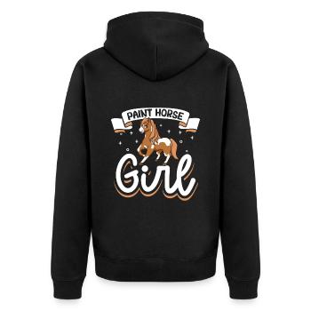 Paint Horse Girl - Veste à capuche bio Premium Unisexe - noir - Dos - Nico (187cm)