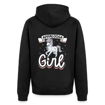 Appaloosa Fille - Veste à capuche bio Premium Unisexe - noir - Dos - Nico (187cm)