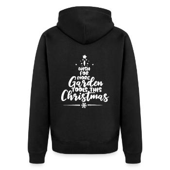 Jardin jardinier amateur Noël dans le jardin - Veste à capuche bio Premium Unisexe - noir - Dos - Nico (187cm)