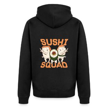 Japanisches Essen, Das Ich Liebe Sushi-liebhaber - Unisex Premium Bio Zip Hoodie - Schwarz - Hinten - Nico (187cm)