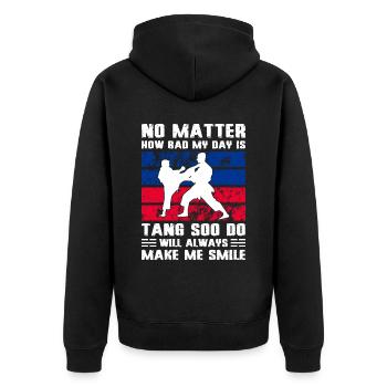 Tang so Do Gift - Unisex Premium Organic Zip Hoodie - black - Back - Nico (187cm)