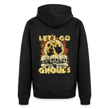 Let's Go Ghouls - Unisex Premium Organic Zip Hoodie - black - Back - Nico (187cm)