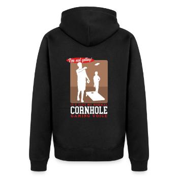 Joueur de cornhole | Blind Hole Bean Bag Cadeau - Veste à capuche bio Premium Unisexe - noir - Dos - Nico (187cm)