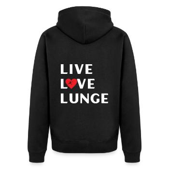 Fechten Fechtsport - Unisex Premium Bio Zip Hoodie - Schwarz - Hinten - Nico (187cm)