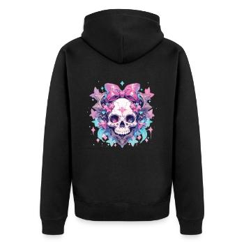 Totenkopf Todenschädel crânes - Veste à capuche bio Premium Unisexe - noir - Dos - Nico (187cm)