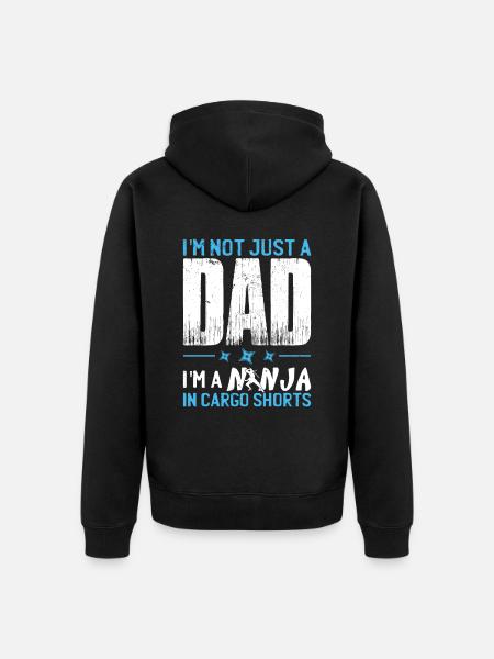 Funny Dad Saying - Unisex Premium Organic Zip Hoodie - black