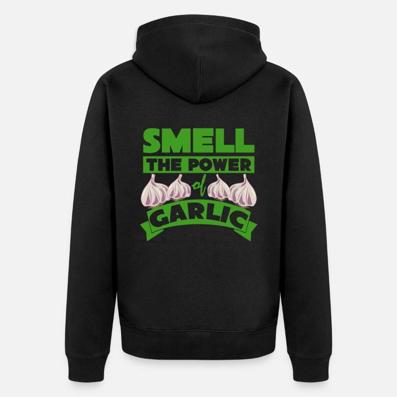 L’odeur de l’ail - Veste à capuche bio Premium Unisexe - noir