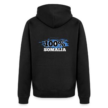 Somalie - Veste à capuche bio Premium Unisexe - noir - Dos - Nico (187cm)