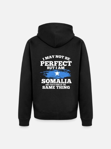 Somalia - Unisex Premium Organic Zip Hoodie - black