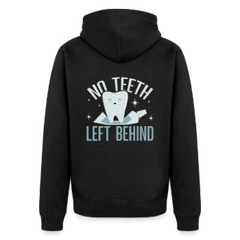 Dental Assistant Tooth Dentist Dentistry Teeth - Unisex Premium Organic Zip Hoodie - black - Back - Nico (187cm)