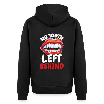 Dental Assistant Tooth Dentist Dentistry Teeth - Unisex Premium Organic Zip Hoodie - black - Back - Nico (187cm)