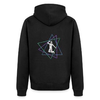 Sing - Unisex Premium Organic Zip Hoodie - black - Back - Nico (187cm)