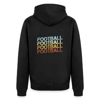 Football Rétro - Veste à capuche bio Premium Unisexe - noir - Dos - Nico (187cm)