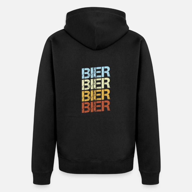 Bière Rétro - Veste à capuche bio Premium Unisexe - noir