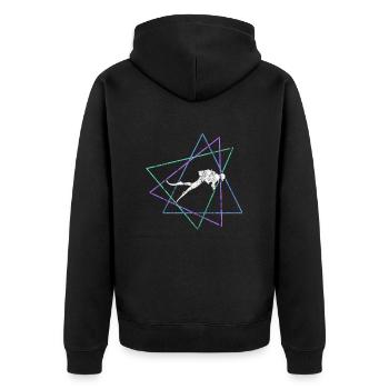 Plonger - Veste à capuche bio Premium Unisexe - noir - Dos - Nico (187cm)