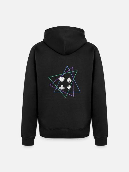 Schach - Unisex Premium Bio Zip Hoodie - Schwarz
