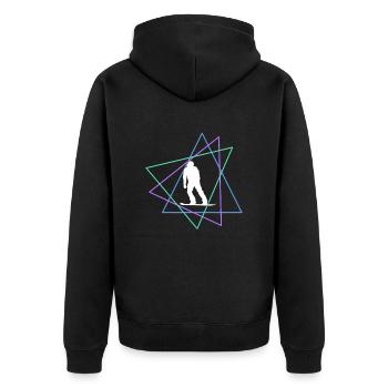 Snowboarding - Unisex Premium Bio Zip Hoodie - Schwarz - Hinten - Nico (187cm)