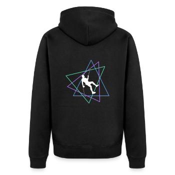 Grimper - Veste à capuche bio Premium Unisexe - noir - Dos - Nico (187cm)