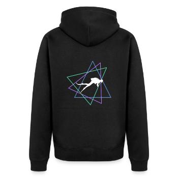 Plonger - Veste à capuche bio Premium Unisexe - noir - Dos - Nico (187cm)