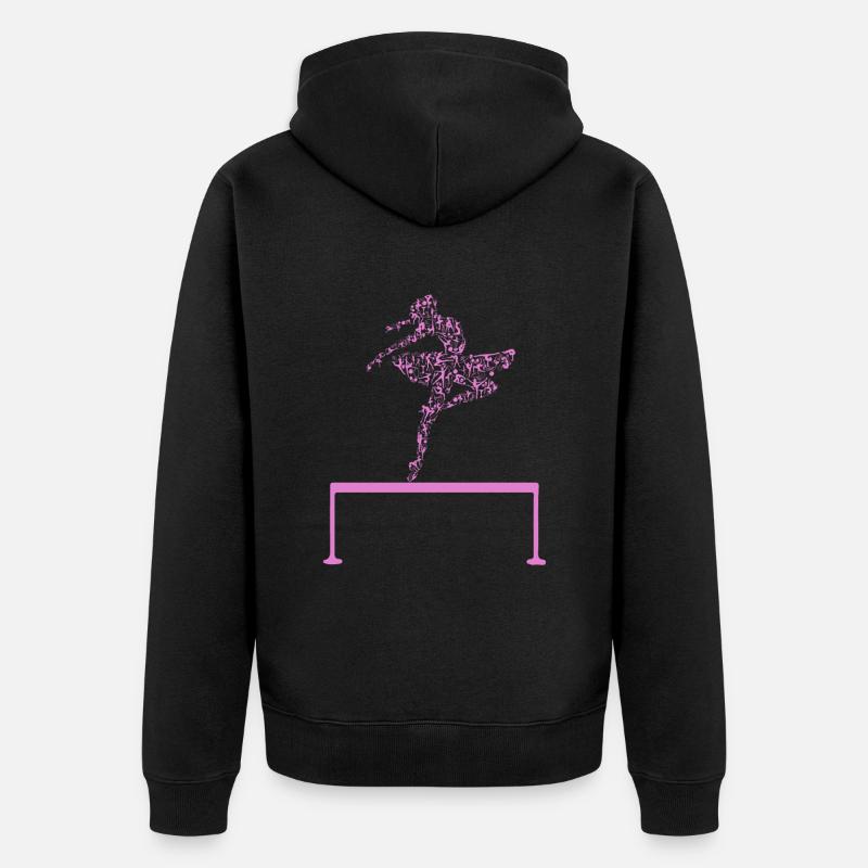 Ballet de gymnastique - Veste à capuche bio Premium Unisexe - noir