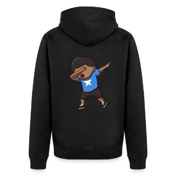 Somalie - Veste à capuche bio Premium Unisexe - noir - Dos - Nico (187cm)