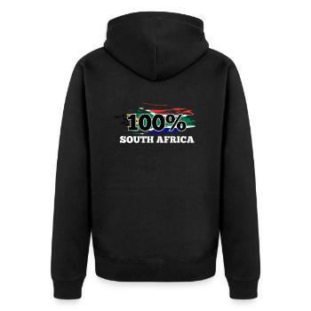 Afrique du Sud - Veste à capuche bio Premium Unisexe - noir - Dos - Nico (187cm)