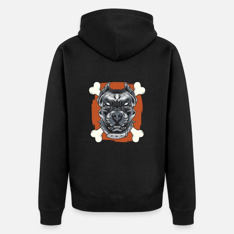 Pitbull Bone Pitbull Interdiction - Veste à capuche bio Premium Unisexe - noir