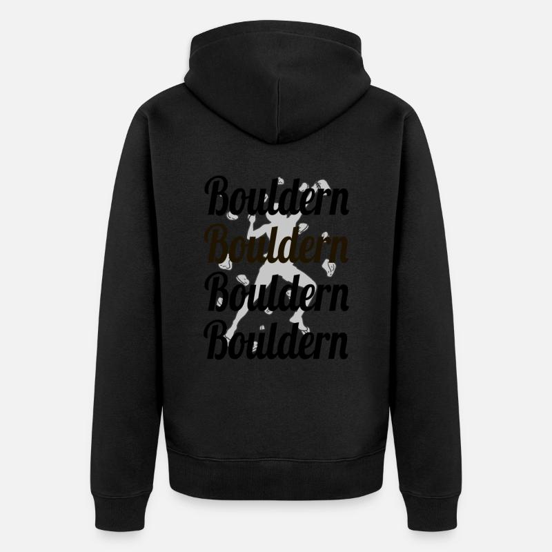 Bloc, bloc, escalade, bloc, bloc - Veste à capuche bio Premium Unisexe - noir