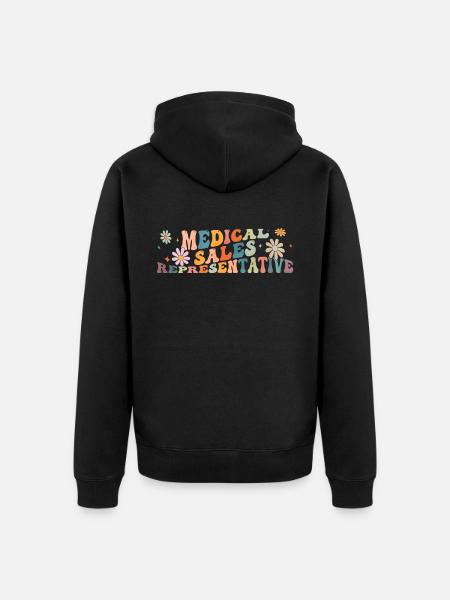 Groovy Medical Sales Representative - Unisex Premium Organic Zip Hoodie - black
