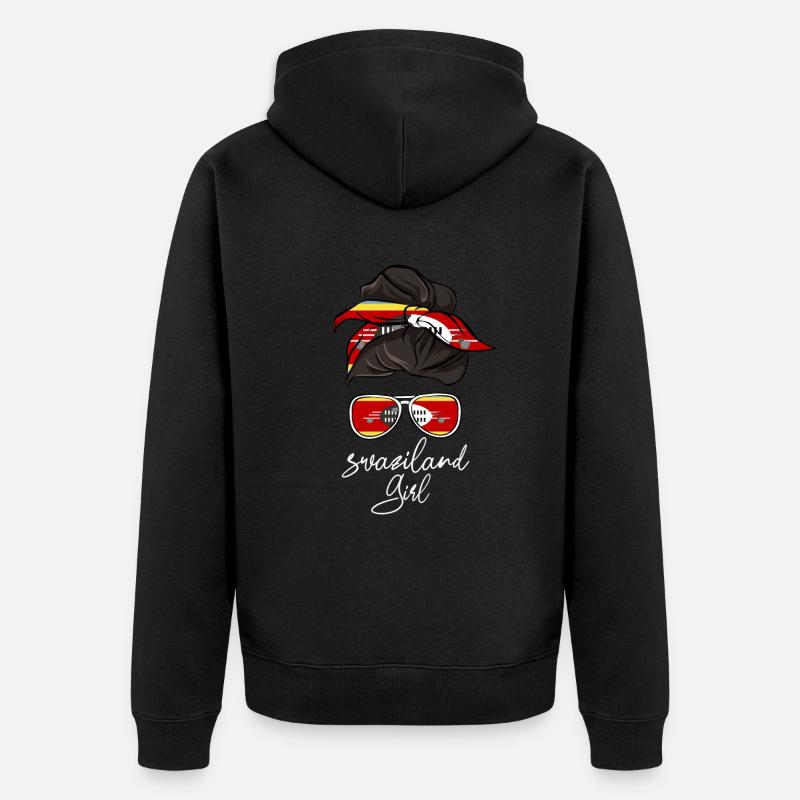 Swaziland - Veste à capuche bio Premium Unisexe - noir