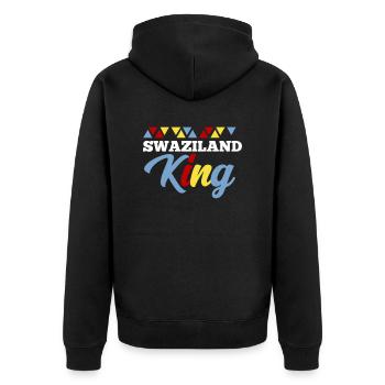 Swaziland - Veste à capuche bio Premium Unisexe - noir - Dos - Nico (187cm)