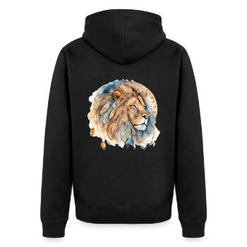 Lion Tribal Aquarelle Lion Dream Catcher - Veste à capuche bio Premium Unisexe - noir - Dos - Nico (187cm)
