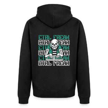 CTRL Freak Softwareentwickler Developer - Unisex Premium Bio Zip Hoodie - Schwarz - Hinten - Nico (187cm)
