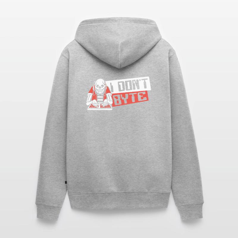 I Don't Byte Softwareingenieur Developer Coder Unisex Premium Bio Zip Hoodie