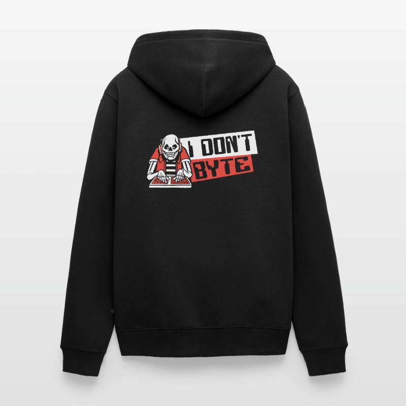 I Don't Byte Softwareingenieur Developer Coder Unisex Premium Bio Zip Hoodie