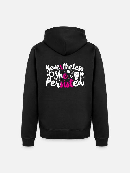 Feminist Nevertheless She - Unisex Premium Organic Zip Hoodie - black
