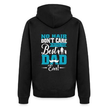 Bester Vater aller Zeiten Töchter Vatertag - Unisex Premium Bio Zip Hoodie - Schwarz - Hinten - Nico (187cm)