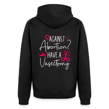 Féministe contre l’avortement ? Avoir un - Veste à capuche bio Premium Unisexe - noir - Dos - Nico (187cm)
