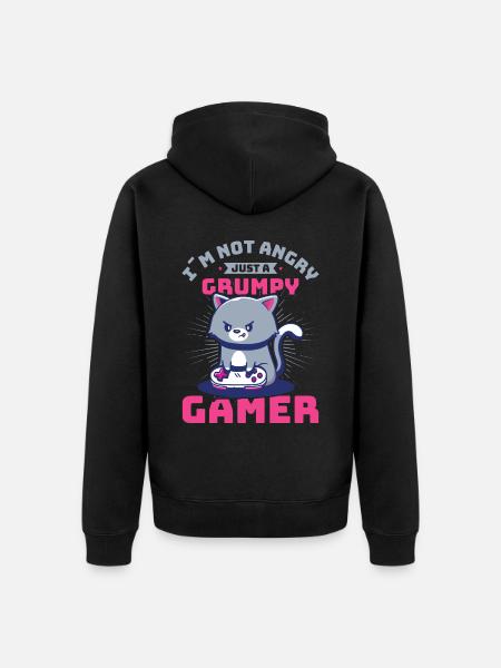 Gaming, Gambling, Video Game, Gamer - Unisex Premium Organic Zip Hoodie - black