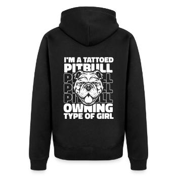 Pitbull Tattooed Pitbull Ban - Veste à capuche bio Premium Unisexe - noir - Dos - Nico (187cm)