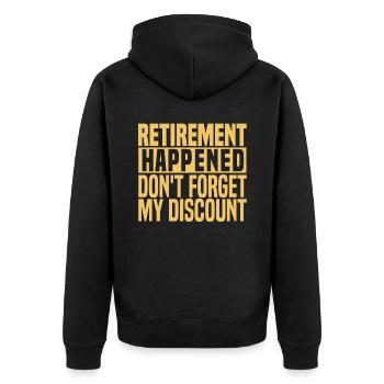 Rabais sur la pension des pensionnés - Veste à capuche bio Premium Unisexe - noir - Dos - Nico (187cm)