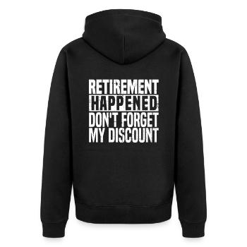 Pension de pensionné - Veste à capuche bio Premium Unisexe - noir - Dos - Nico (187cm)