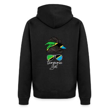Tanzanie - Veste à capuche bio Premium Unisexe - noir - Dos - Nico (187cm)