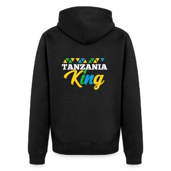 Tanzanie - Veste à capuche bio Premium Unisexe - noir - Dos - Nico (187cm)