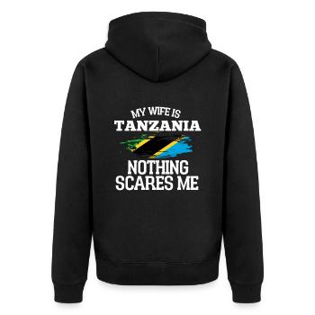 Tanzanie - Veste à capuche bio Premium Unisexe - noir - Dos - Nico (187cm)
