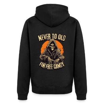 Grim Reaper Halloween Full Moon - Trick or Treat - Veste à capuche bio Premium Unisexe - noir - Dos - Nico (187cm)