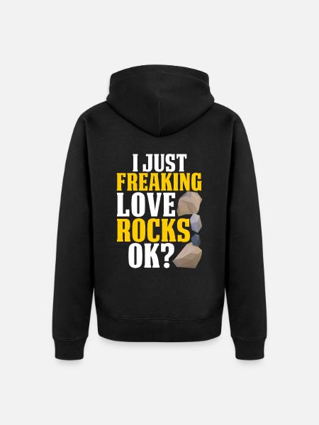 Funny Rock Hunt Mineral Geologist - Unisex Premium Organic Zip Hoodie - black